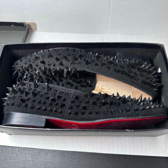 Mens Ferucci black slippers slides loafers flats crystal GZ Rhinestones size 9 - Picture 4 of 11